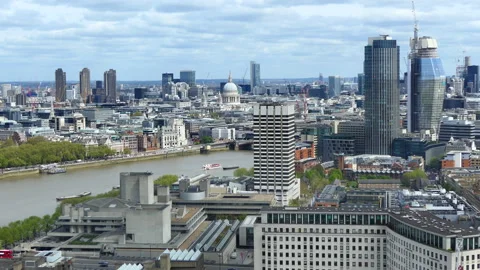 High angle view of London panorama Stock Footage 154281610
