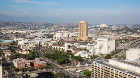 High Angle View of Los Angeles Union Station Video stock 76692462