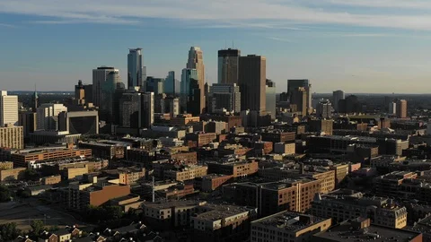 High angle view of Minneapolis Minnesota Stock Footage 94837802
