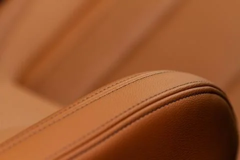 High angle view of modern car fabric seats. Close-up car seat texture and int Stock Photos