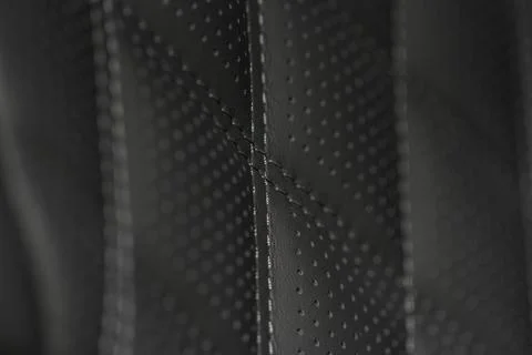 High angle view of modern car fabric seats. Close-up car seat texture and int Stock Photos