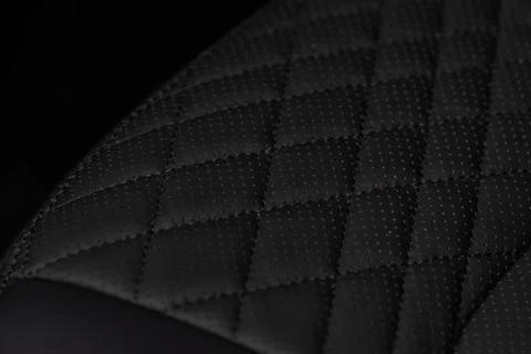 High angle view of modern car fabric seats. Close-up car seat texture and int Stock Photos