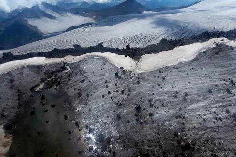 High angle view of the mountainous terrain. Foto stock