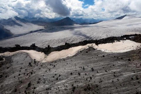 High angle view of the mountainous terrain. Foto stock