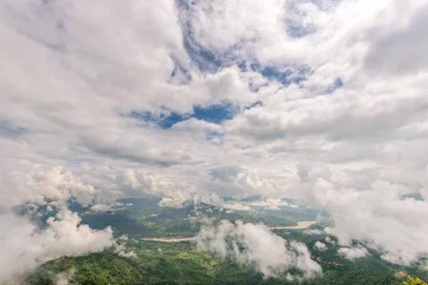 High angle view natural landscape Stock Photos