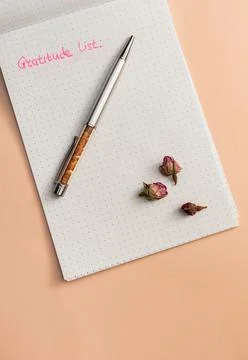 High angle view of notebook or personal diary with handwritten text  Stock Photos