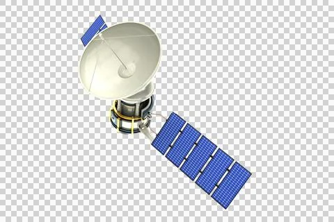 High angle view ofÂ 3d solar satellite Stockillustratie
