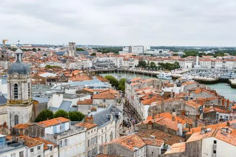 High Angle View of the Old Port of La Rochelle Stock Photos