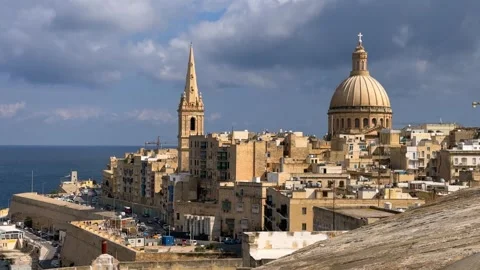 High-angle View of the Old Seaside Town Stock Footage 303306795