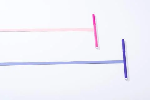 High angle view paper strips Stock Photos