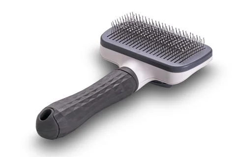 High angle view of pet slicker brush. Stock-Fotos