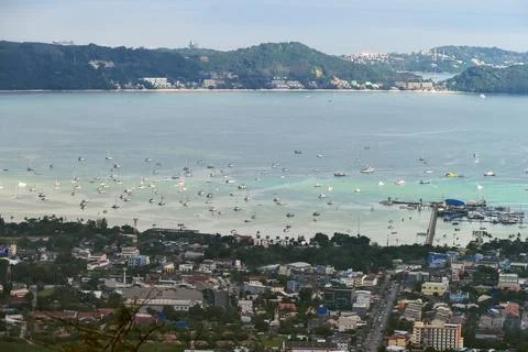 High angle view  of Phuket city Stock Photos