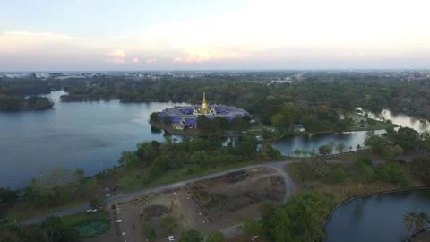 High angle view Phutthamonthon,Thailand 写真素材