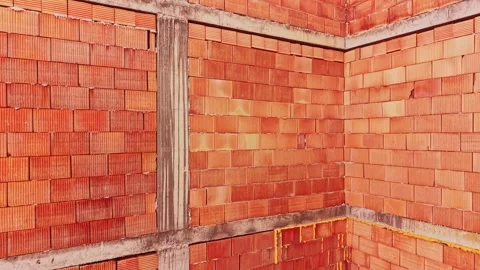High angle view of rebar cages and formwork 動画素材 338221000