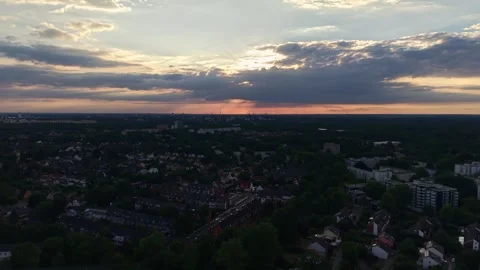 High Angle View of Residential Architecture in Bremen, Germany Stock Footage 341898929