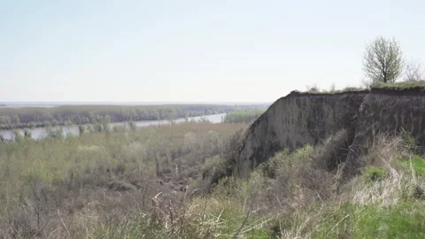 High-Angle View of a River Stock Footage 255982697