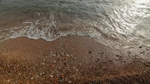 High-angle view of the rocky shore of the Adriatic Sea. Montenegro. Stock Footage 295866463