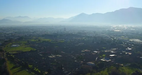 High angle view the ruins of Pompeii Stock Footage 86260710