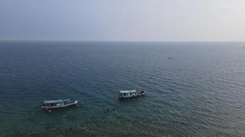 High Angle View Of sailing ship Stock Photos