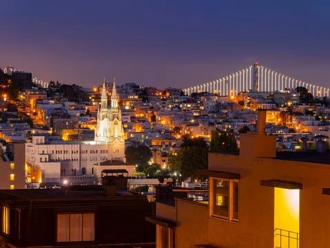 High angle view of the Saints Peter and Paul Church and cityscape Foto stock