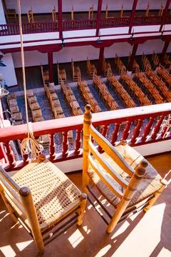 High Angle View of Seating Area from Balcony Stock Photos