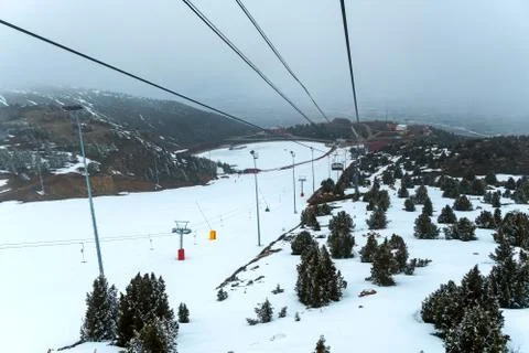 High Angle View Ski Center Stock Photos