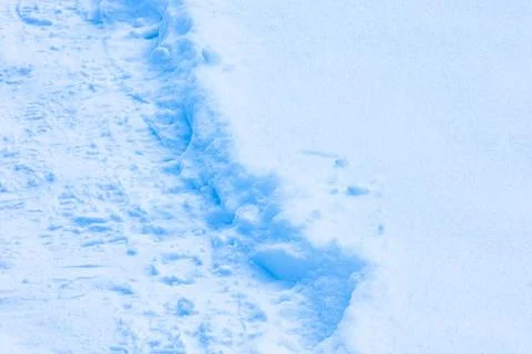 High angle view snow background. Winter landscape with snow. Stock Photos