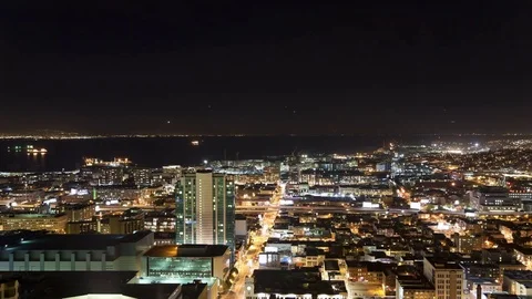 High Angle View of SoMa, San Francisco at Night Video stock 76555521