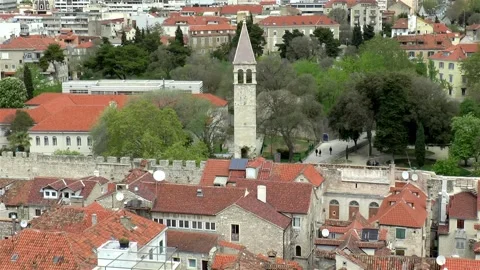 High angle view of Split, Croatia. Stock Footage 144162911
