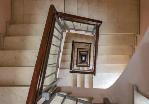 High angle view of staircases 스톡 사진