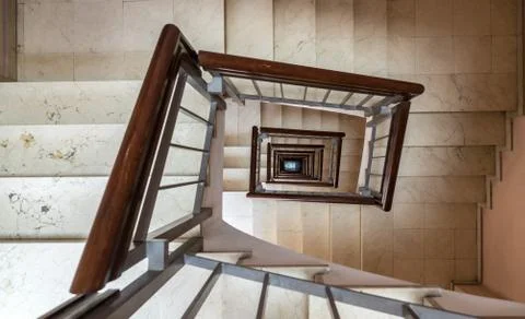 High angle view of staircases 스톡 사진