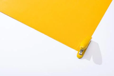 High angle view stapler yellow Stock Photos