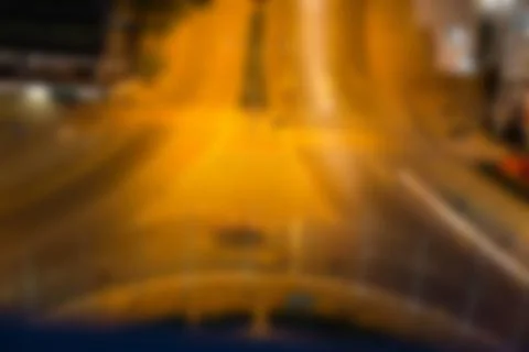 High angle view of street at night Stock Illustration