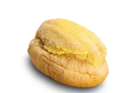 High angle view of Sweet Fresh Butter Bread on white background with clipping Foto stock