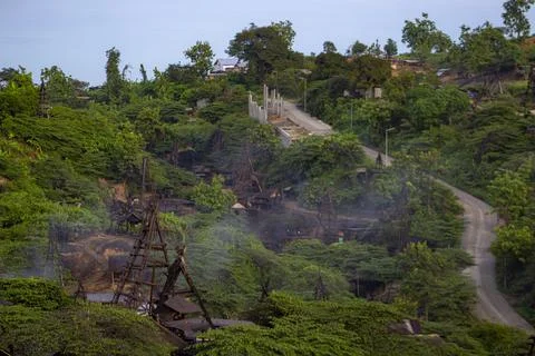 High angle view of Teksas Wonocolo Foto stock