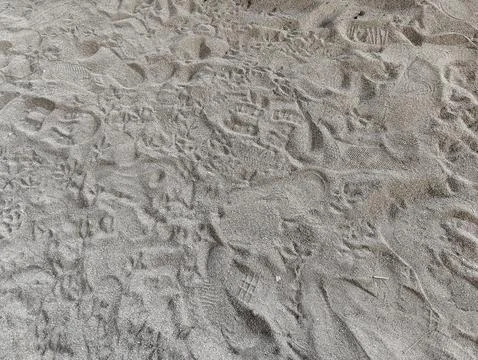 High angle view of textured sand on a beach Stock Photos