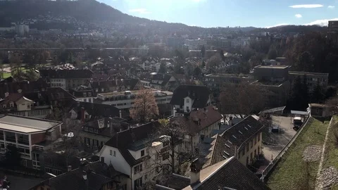 High Angle View of a Town Stock Footage 105285764