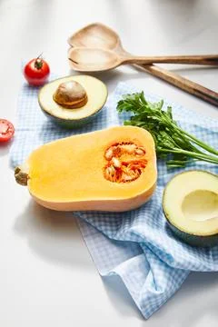 High angle view vegetables greenery Stock Photos