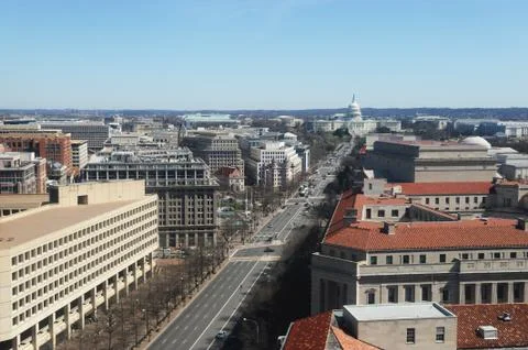 High angle view of Washington DC Stock Photos
