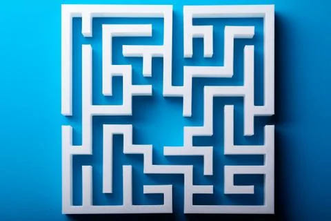 High Angle View Of White Maze Foto stock
