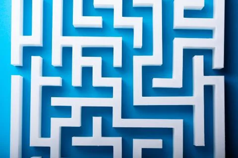 High Angle View Of White Maze Foto stock