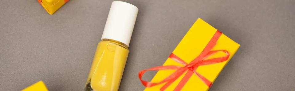 High angle view wrapped yellow Stock Photos