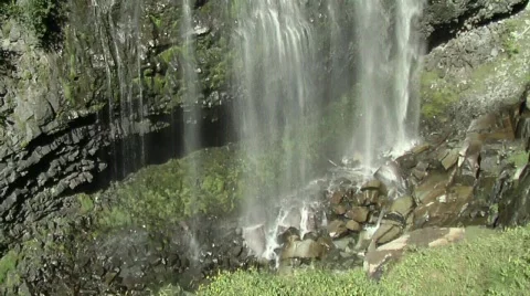 High Angle waterfall Video stock 327990