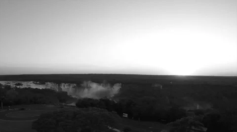 HIGH ANGLE WATERFALL TIME LAPSE Stock Footage 34331892