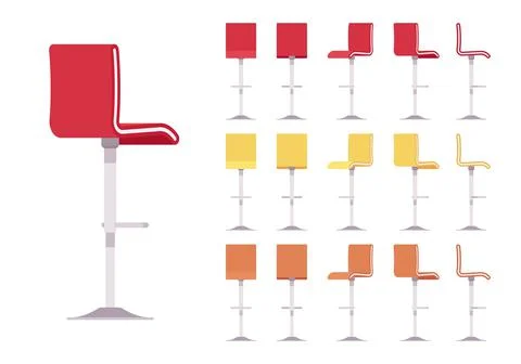 High barstool set Stock Illustration