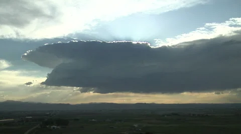 High-Based Thunderstorm Stock Footage 54717861