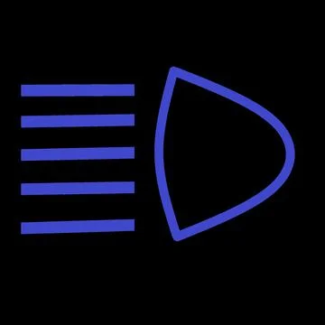 High beam light indicator warning light car useful for automotive designs Stock Illustration