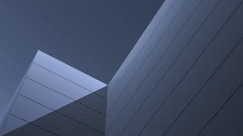 High block wall,architectural industrial design,3D render, animation Stock Footage 281343387