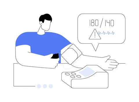 High blood pressure problem abstract concept vector illustration. Stock Illustration