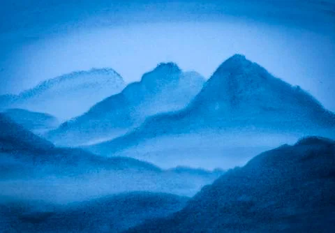 High blue mountains Stock Illustration